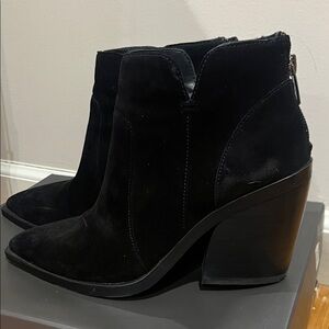 Vince Camuto Suede Black Ankle Boots